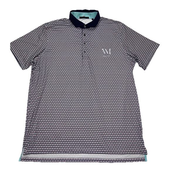 Greyson Polo Shirt Mens Size XL Multicolored Geometric Pattern Embroidered Logo - Picture 1 of 16